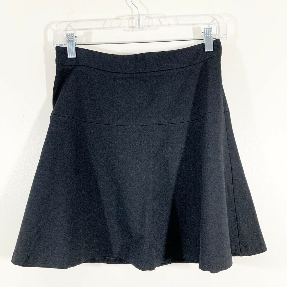 Banana Republic Black Ponte Knit A-Line Skirt Sz 2